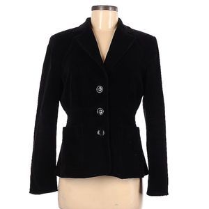 Banana republic 3 button black corduroy blazer size 8 stretch